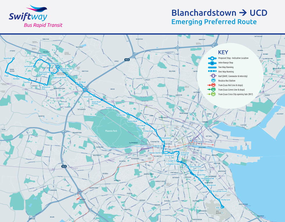 Blanchardstown To UCD Maps   EPR11 