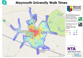 Image of Maynooth University Walk Time Map