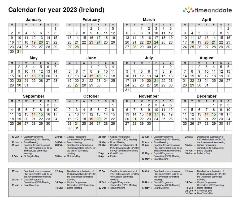 Capital Programme Office Schedule 2023
