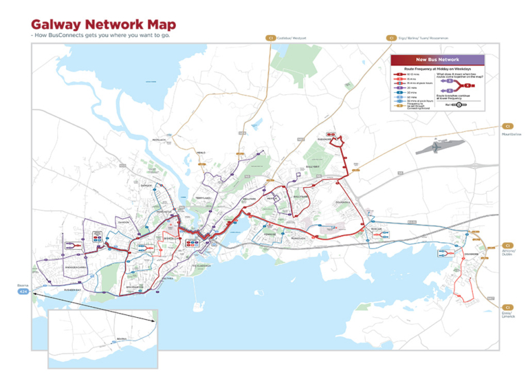 NTA publishes final new bus network for Galway National Transport