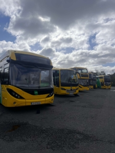 TFI Zero Emission buses outside TRA