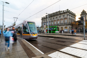 Luas and Bus at Heuston Train station