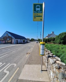 TFI bus stop pole carousel and flag design