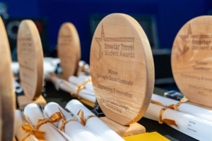 Smarter Travel student awards 2025 trophies 2 900x600