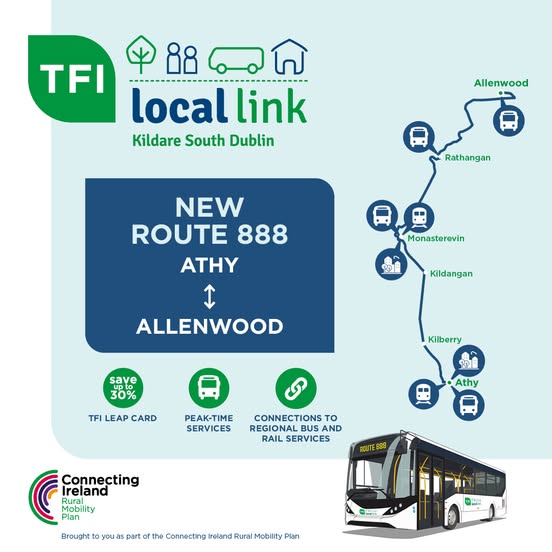 TFI Local Link Kildare bus route 888