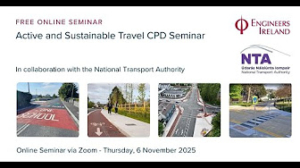 NTA active and sustainable travel seminar CPD engineers ireland 2