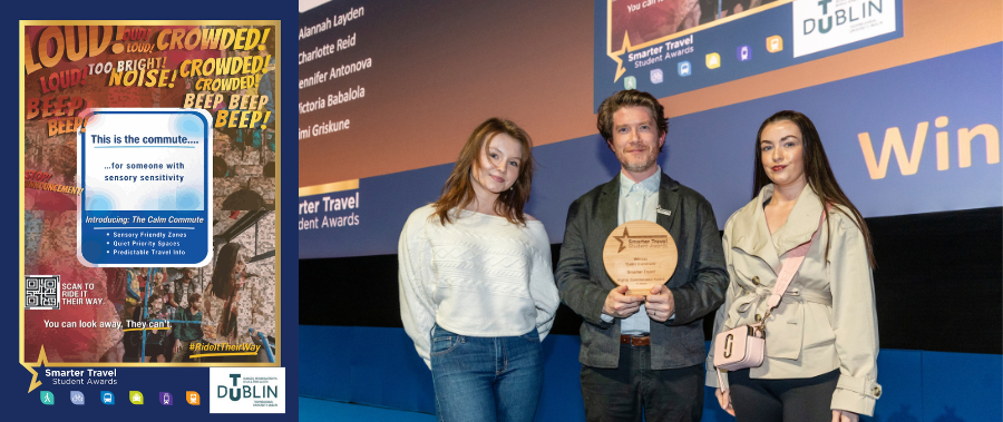 2026 Smarter Travel Student Awards winners being presented their award